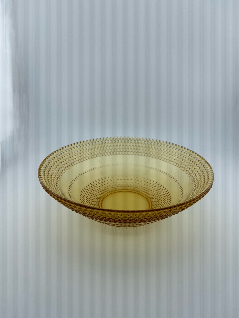 Vintage Anchor Hocking Soreno amber glass beaded rim bowl.